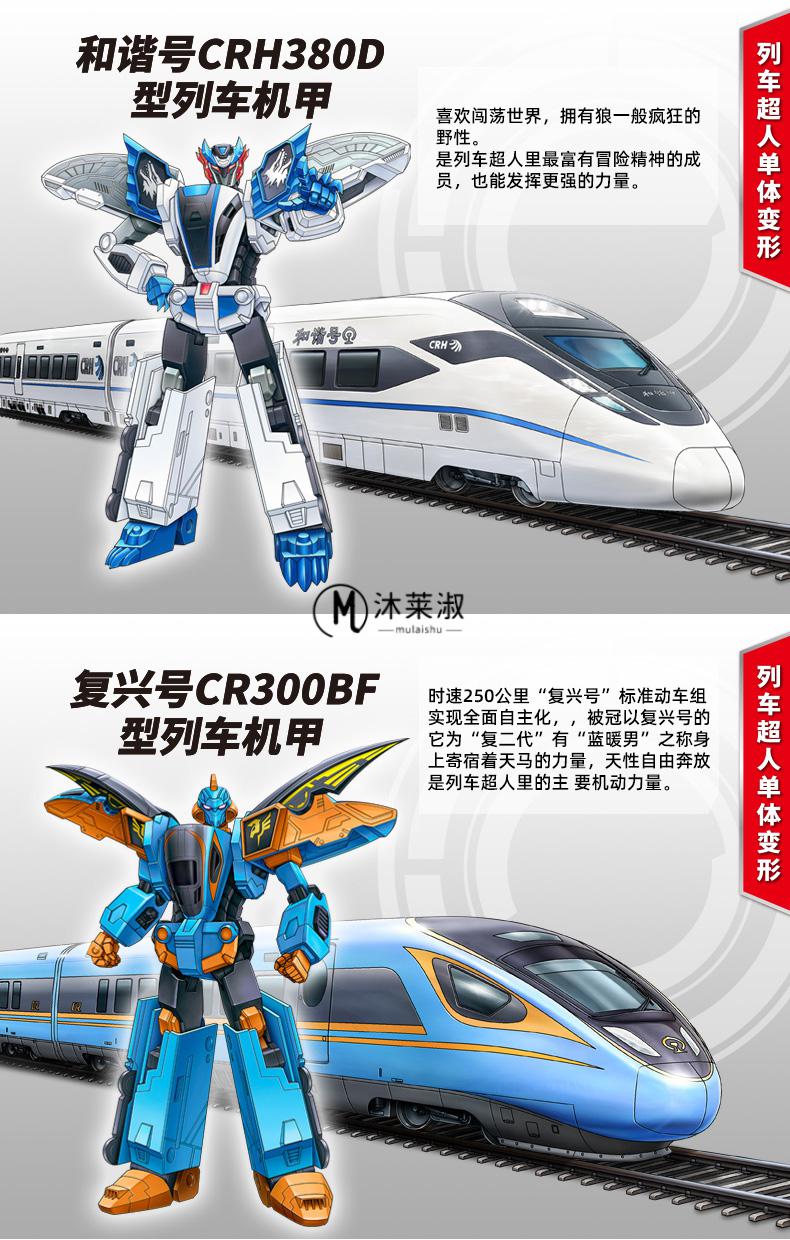 万代(bandai)灵动列车人变形火车玩具动车高铁复兴和谐号儿童男孩金刚