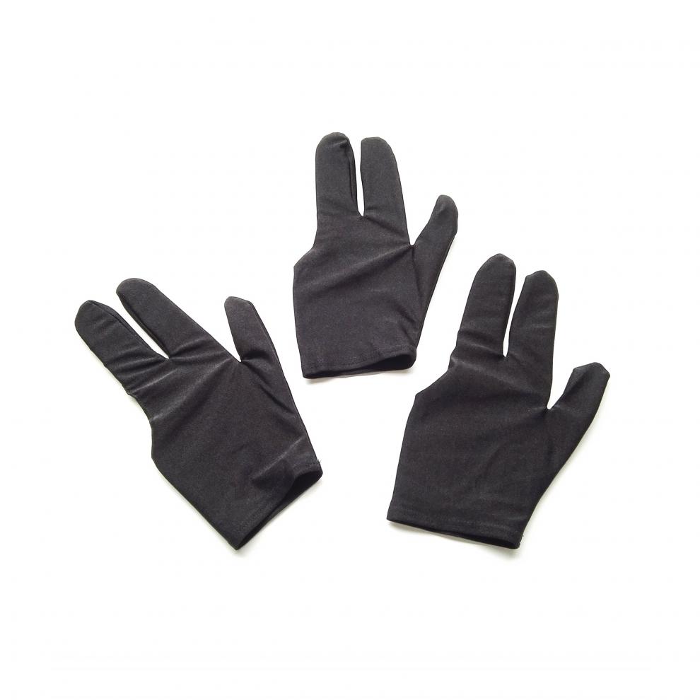 cuppa台球手套三手指吸汗柔软耐用打球左右手黑色桌球手套台球配件 5