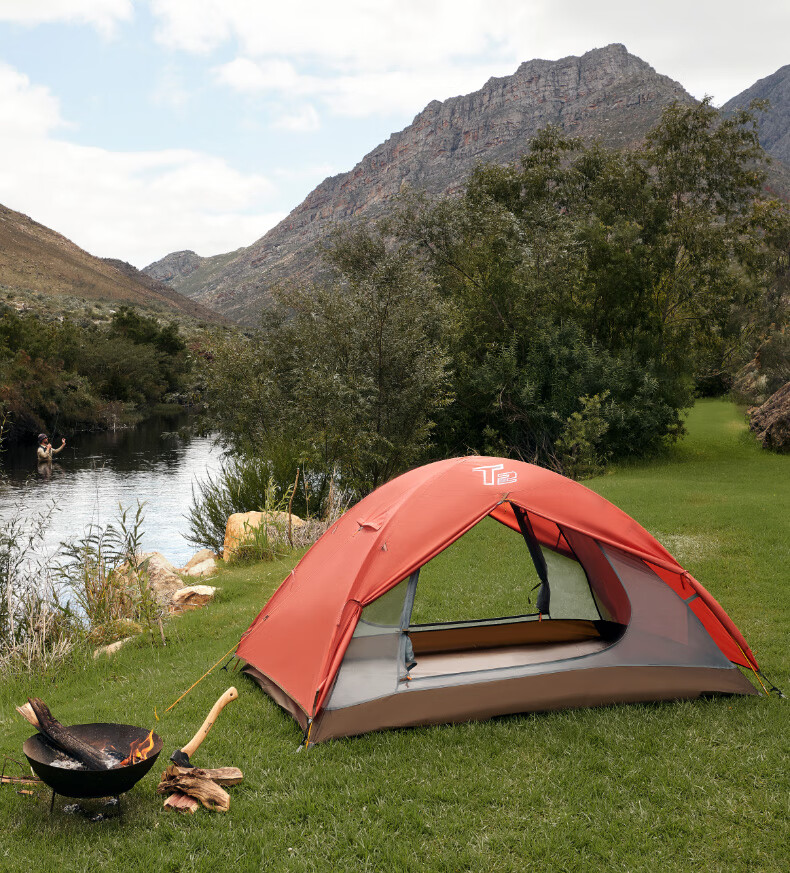 2022新款牧高笛冷山牧高笛t2t3铝杆帐篷双人户外野外露营旅游登山冷山