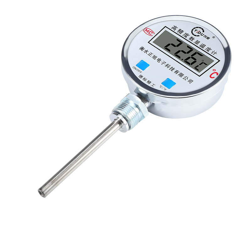 数显双金属温度计不锈钢工业用电子测温仪表锅炉水温传感器反应釜01度