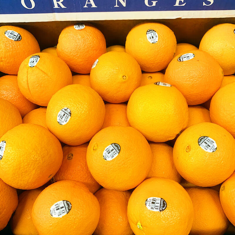 美国进口新奇士黑标3107橙大果sunkist脐橙甜橙子新鲜当季水果 20斤