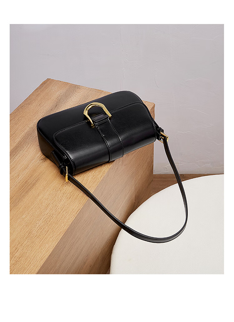 棍腋下包简约气质百搭单肩斜挎包质感ck女包复古撞色小包女米白色品牌