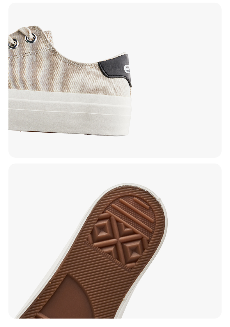 鸿星尔克帆布鞋男鞋春秋新款低帮板鞋厚底百搭男生运动鞋子f暖亚麻正