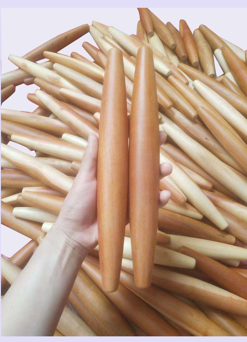 神孩子擀面杖红心枣木擀面杖家用梨木擀面棍鱼肚两头尖饺子皮烘焙实木
