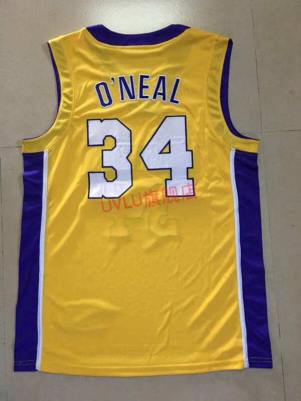 奥尼尔34号球衣nba湖人队248号23号刺绣套装篮球服定制 奥尼尔紫金34