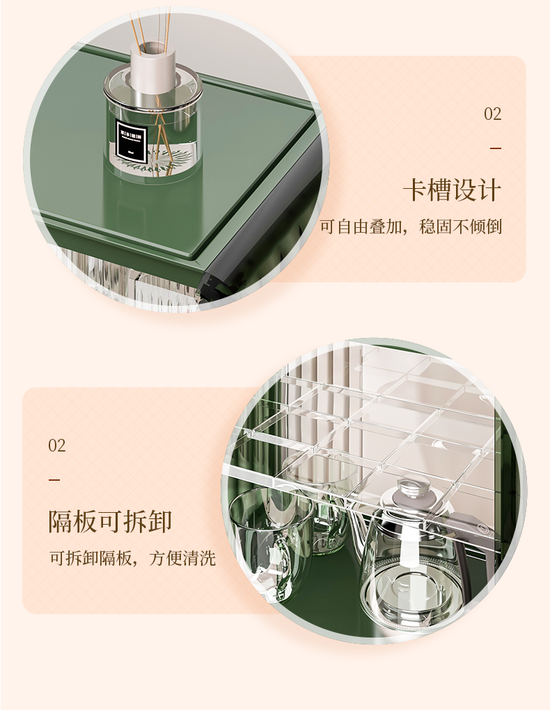 水天一方 杯架置物架厨房餐桌防尘杯子亚克力水杯茶杯架子咖啡杯马克杯收纳盒 透白色双层大号【轻奢防尘】