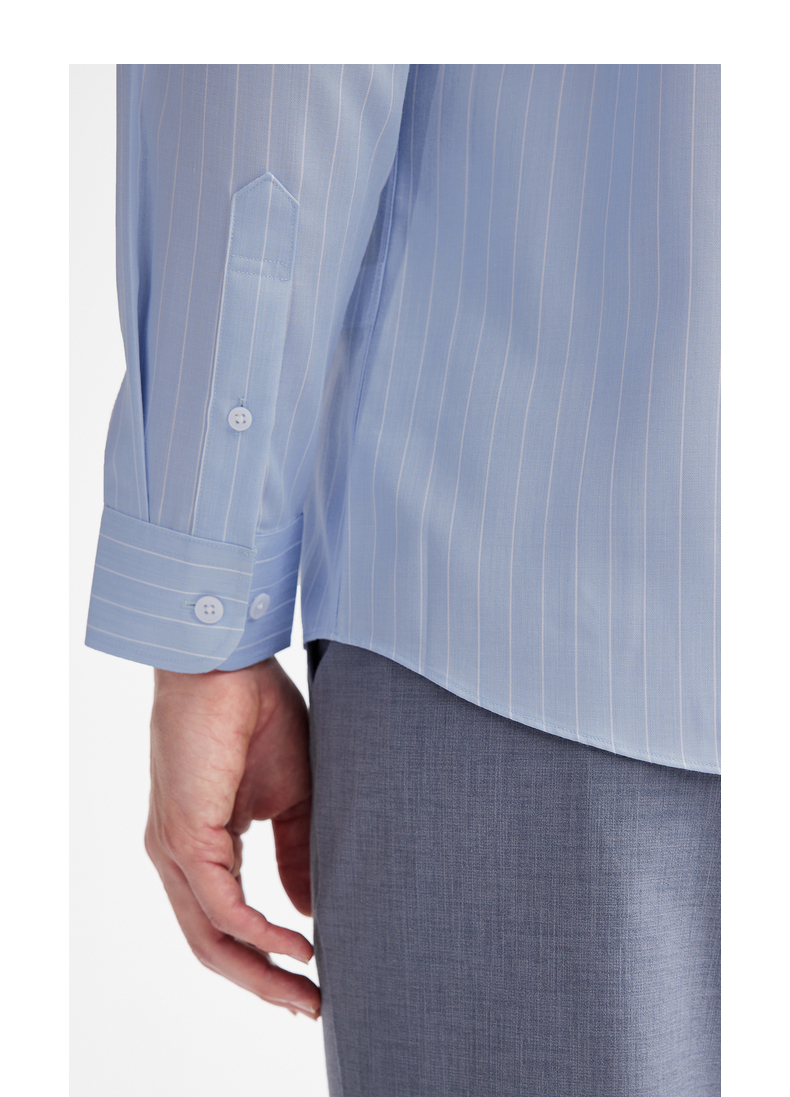 tr面料七匹狼男士长袖休闲衬衫2022春季新款条纹商务休闲衬衣平整抗皱