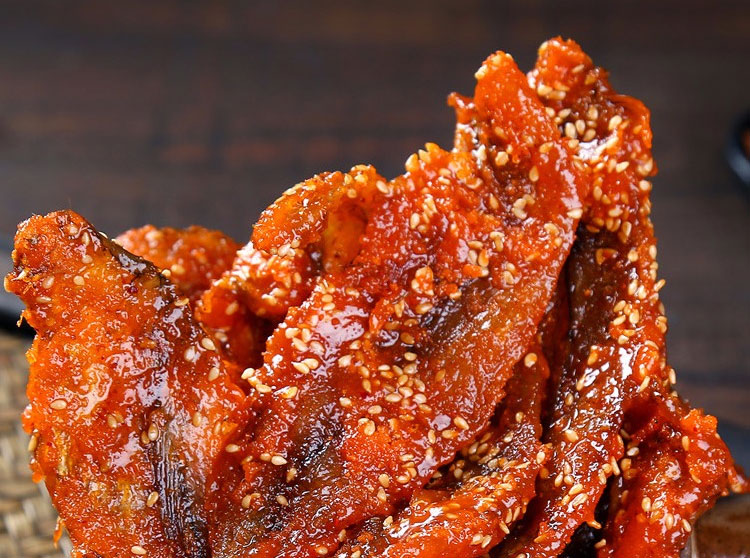 甜辣龙头鱼干蜜汁麻辣香辣鱼500g袋装广西特产即食零食特产 甜微辣