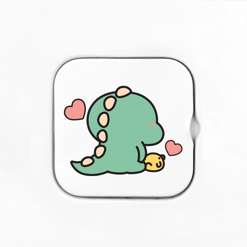 可爱卡通小恐龙电动车摩托贴纸汽车划痕遮挡个性创意装饰防水贴画可爱