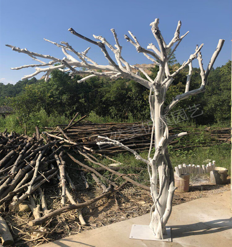 森渊仿真枯树干鹦鹉站架假树装饰玄凤鸟栖息用具用品手工磨爪站杆款式