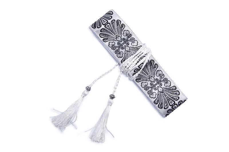 汉服腰带古风宽腰封男系带腰带布料古装女绣花刺绣复古束腰配饰 桔