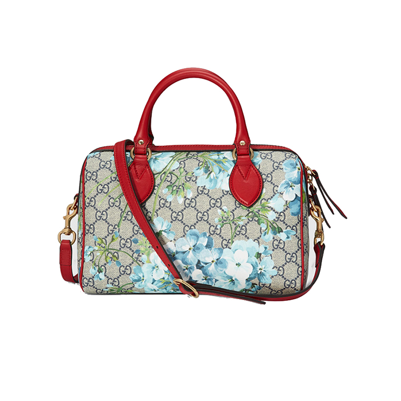 gucci古驰女包logo天竺葵印花单肩包手提斜跨包