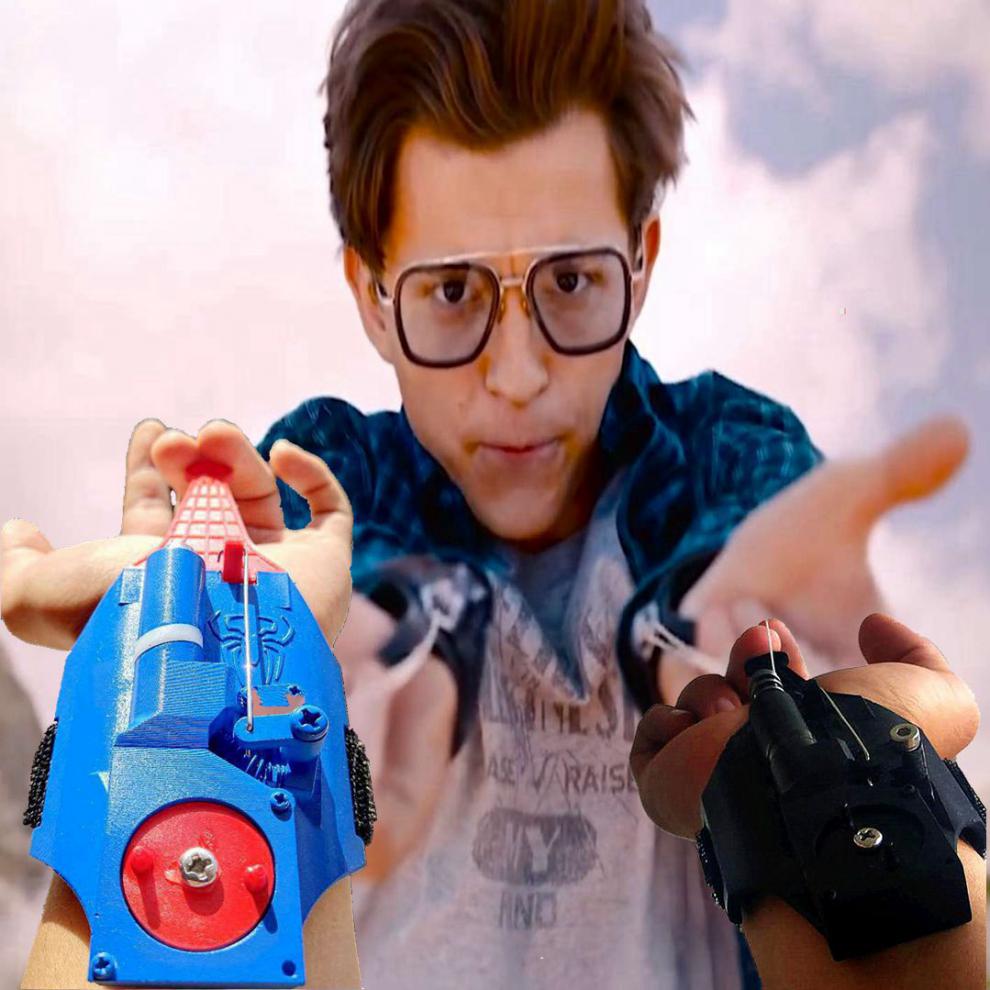 新款蜘蛛侠的蜘蛛网发射器蜘蛛侠吐丝发射器喷丝蜘蛛丝发射器绳索喷丝