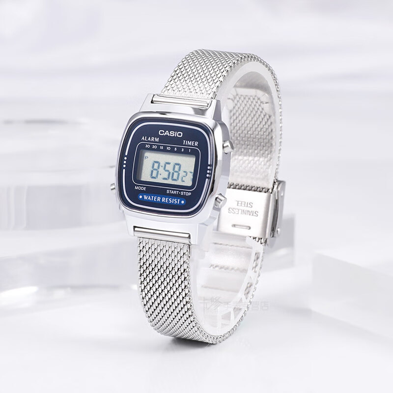 casio卡西欧 海外代购casio小银块复古小方表手表女休闲时尚气质腕表