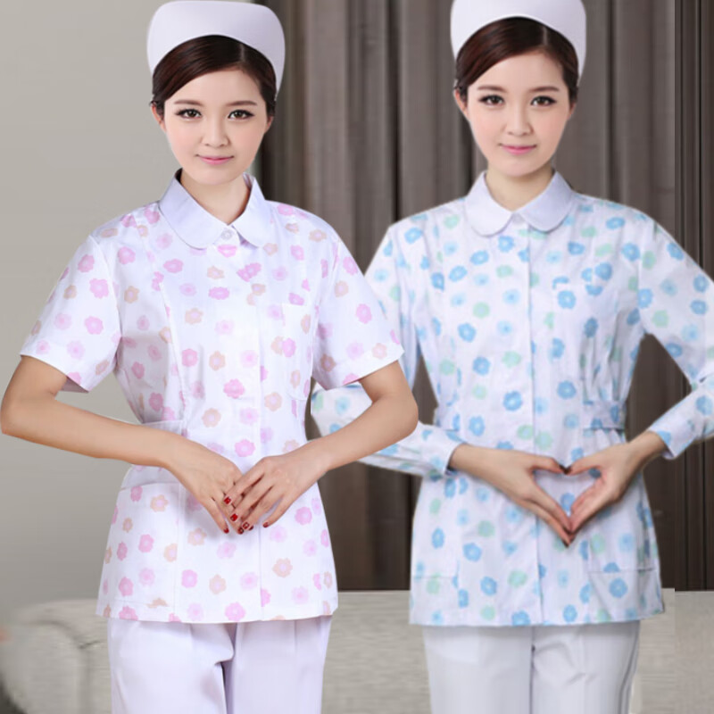 可开票女护士服分体碎花夏季月嫂短袖套装儿科母婴护理服牙科口腔工作