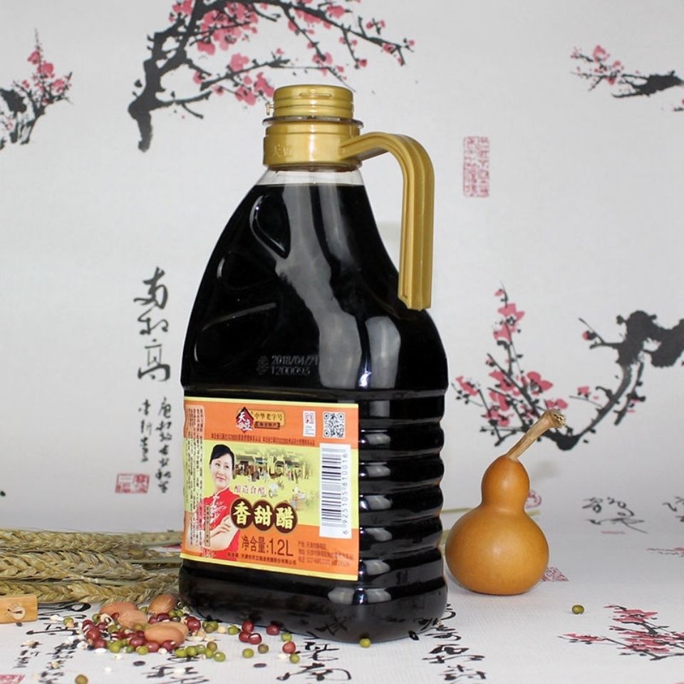 天津特产天立香甜醋桶装19酿造l醋饺子醋包子醋香甜老醋2瓶150ml生抽