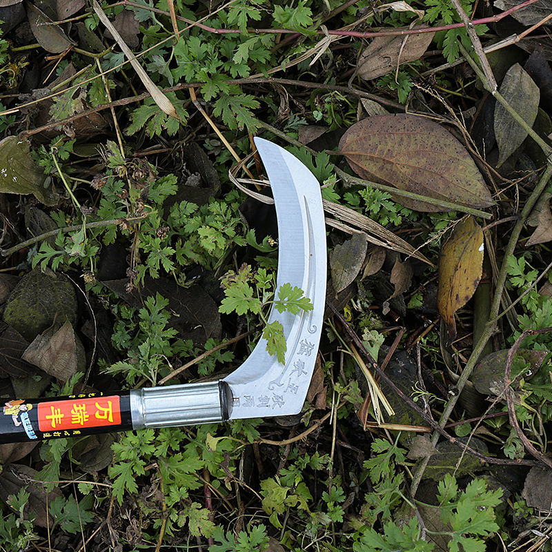 柴刀 猛王锰钢镰刀短柄长柄割草刀钓鱼户外农用工具收割树柴刀国内