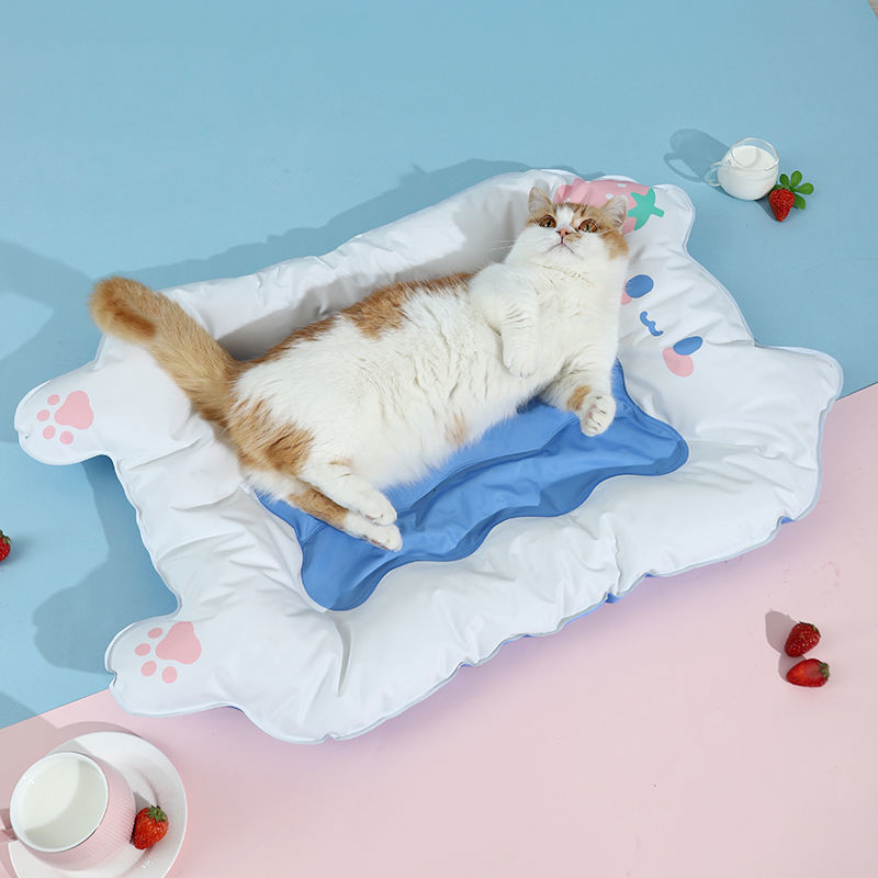 夏季凉席睡觉用猫窝凉垫狗狗睡垫夏天降温宠物用品可爱猫猫莓霉s8斤内