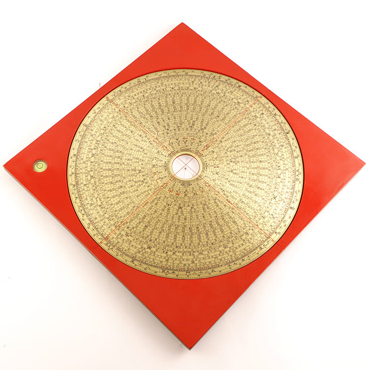 集福堂12寸42层罗盘风水纯铜面板三元三合综合盘高精度指南针专业综合