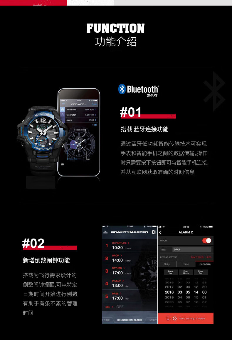 casiogr-b100男士运动防水手表卡西欧g-shock官方 gr-b100-1a4pr