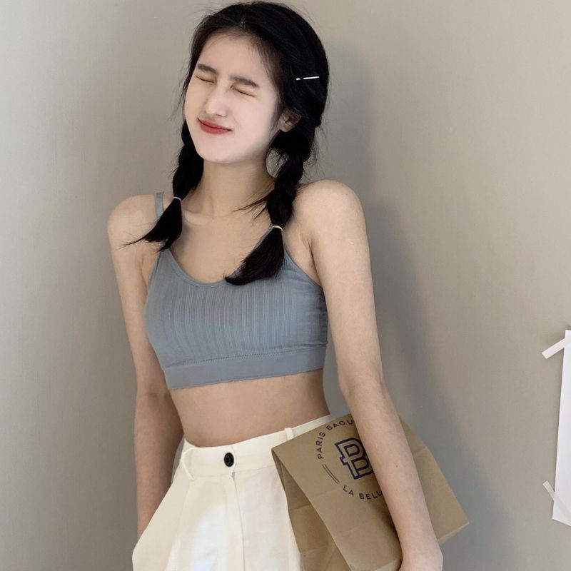 少女内衣文胸中学育期薄款初中女生内衣女无钢圈美背聚拢运动背心罩