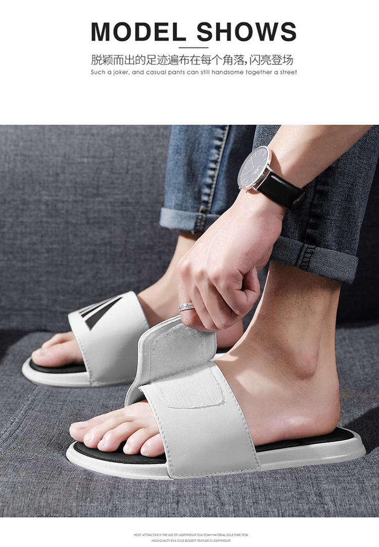 大码男士拖鞋夏外穿45韩版潮流拖鞋男46码夏季室外时尚凉拖耐克官方旗