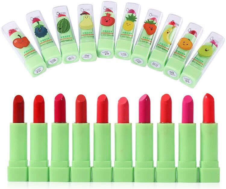 卡通布朗熊迷你口红小样保湿滋润持久不掉色不粘杯10支13g10支装鸭子