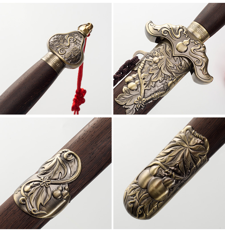 龙泉杨氏太极剑不锈钢男女晨练双龙剑 武术剑健身剑表演剑未开刃 24寸