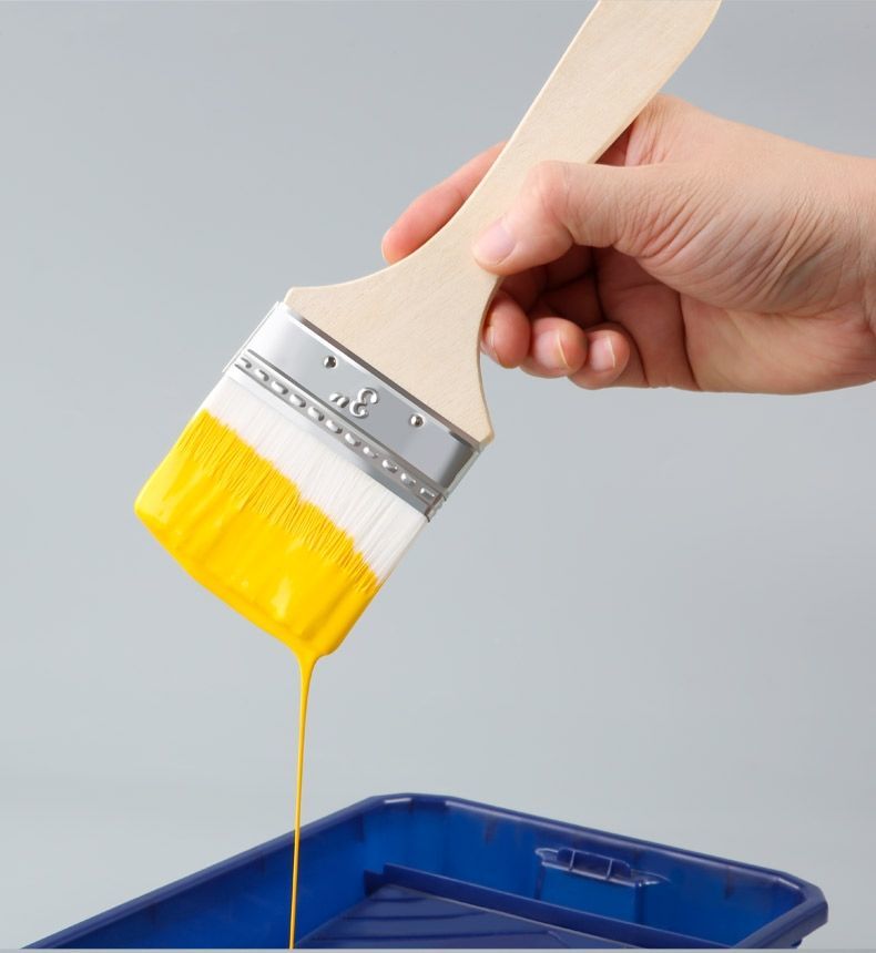 羊毛刷软毛乳胶漆刷子不掉毛涂料刷水性漆刷子 2寸羊毛刷 1把【图片