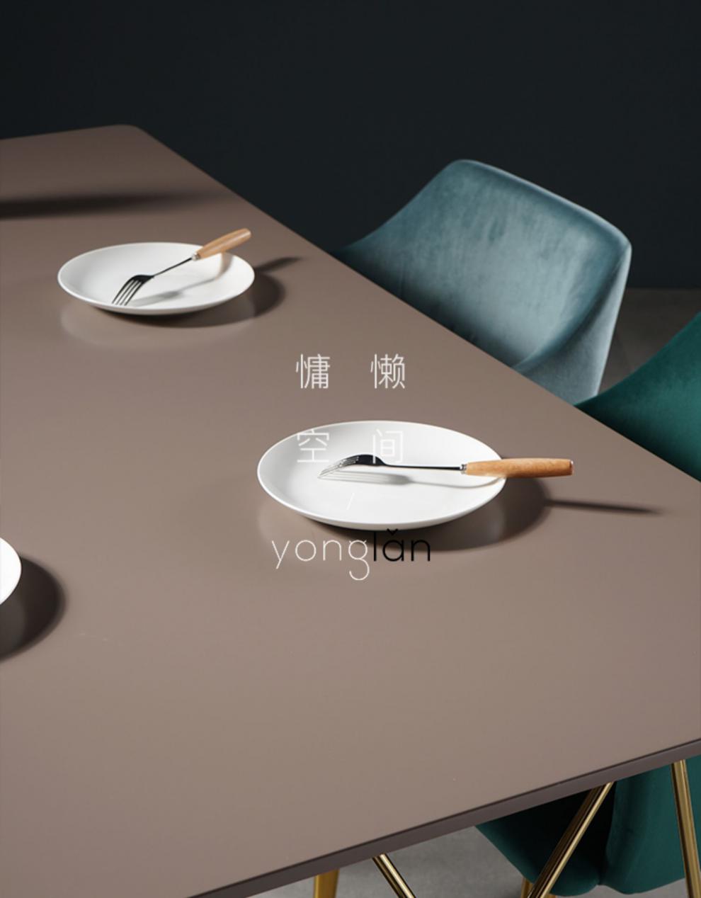 鑫恩理 北欧简约长方桌现代创意桌家用铁艺餐桌ins网红奶茶店咖啡桌 桌子*1(160*90*75cm)+椅子*4