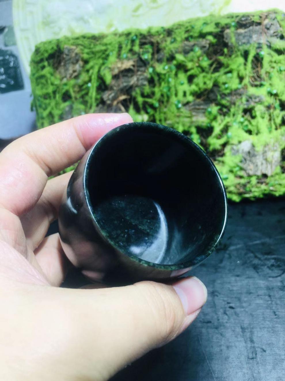 藥王石石英岩玉茶杯西藏藥王石茶具手工杯子喝水茶杯養