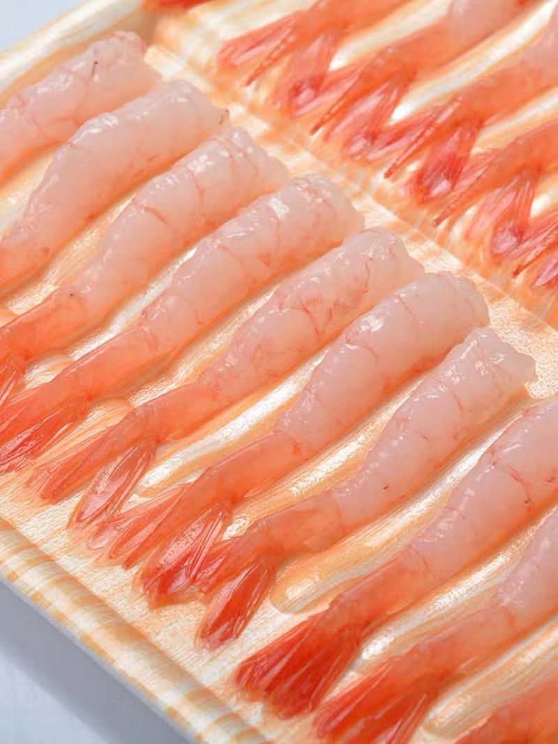 北极甜虾新鲜去壳去头即食刺身拼盘日式料理网红北极甜虾批发整箱 君