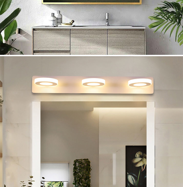 雷士照明浴室镜前灯led卫生间壁灯免打孔厕所洗漱台灯梳化灯北欧现代