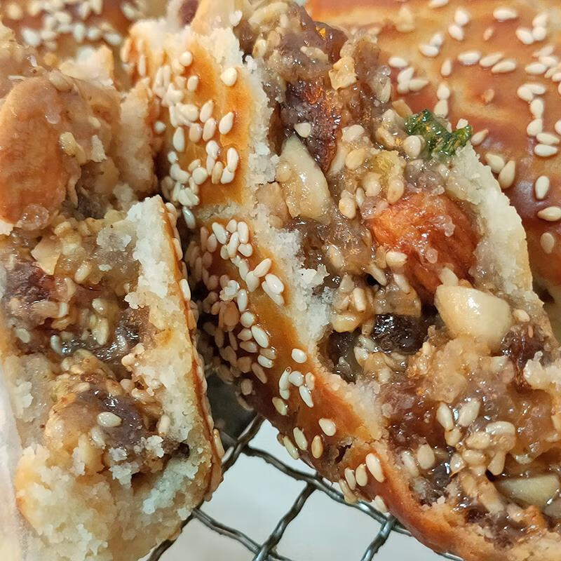 福建福安特产中秋饼月饼传统什锦香菇虾肉老味道月饼孟油酥什锦250g8