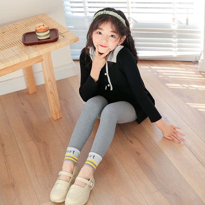 新款秋冬女童加绒加厚打底裤儿童保暖运动一体裤长裤子小中大童裤儿童