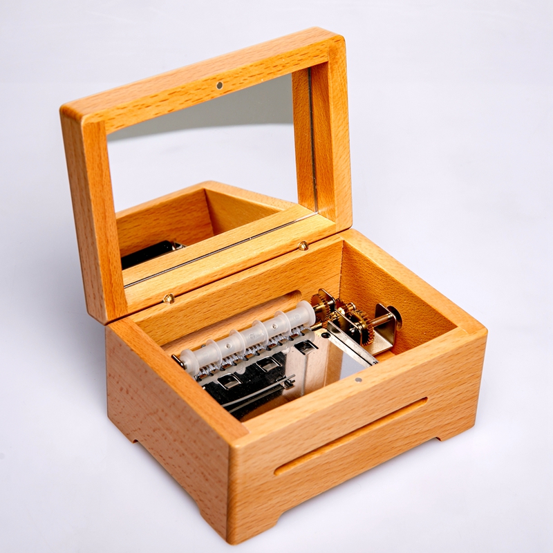 八音盒机芯黄铜齿轮韵升机芯30音手摇纸带diy点歌音乐盒八音盒实木