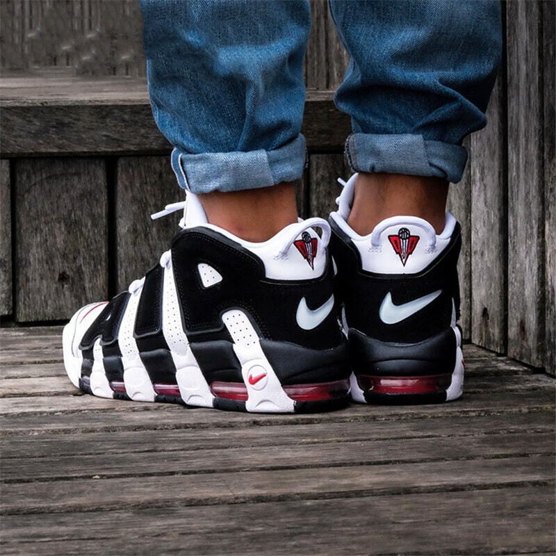 【潮】耐克(nike)男鞋 22新款air more uptempo 皮蓬大air黑白熊猫