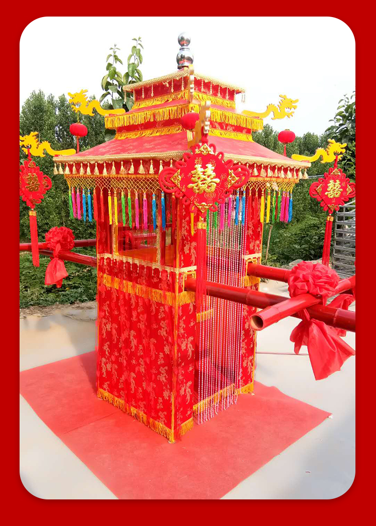 婚庆花轿结婚轿子喜轿中式八抬豪华大轿龙椅步撵迎亲
