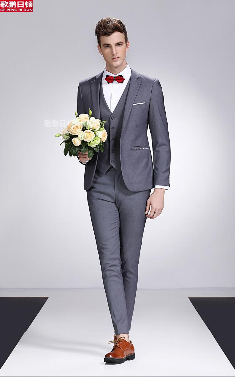 伴郎西服伴郎服租赁新郎西服兄弟装团礼服出租借结婚正装大码西装男