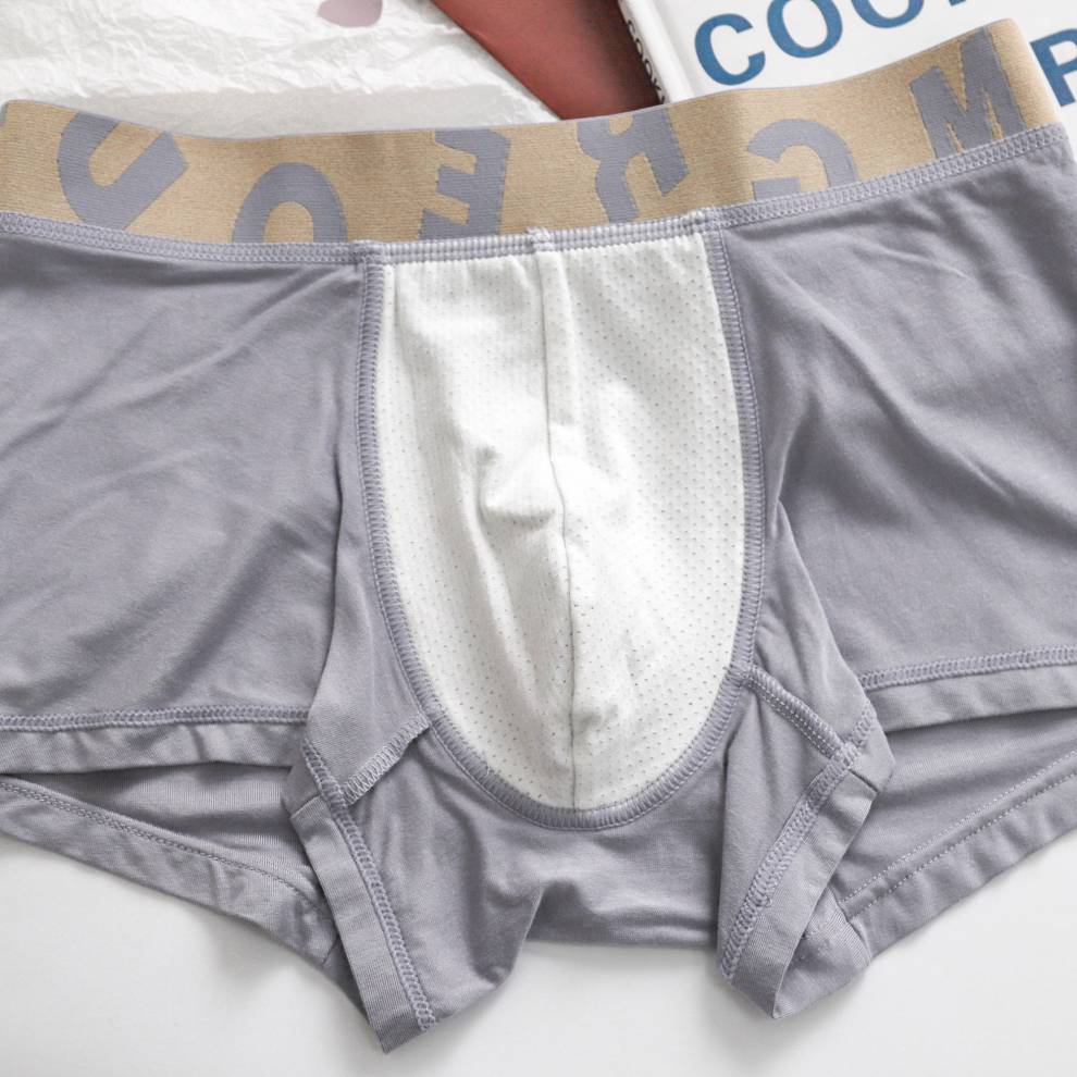 浪莎男士内裤平角裤透气纯棉裆青年莫代尔中腰四角裤短裤头底裤衩子