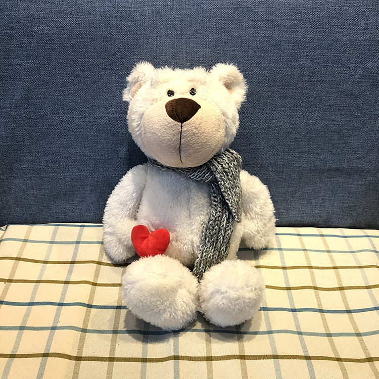nici爱心熊毛绒玩具nici可爱围巾熊挂爱心熊布娃娃泰迪熊玩偶毛绒玩具