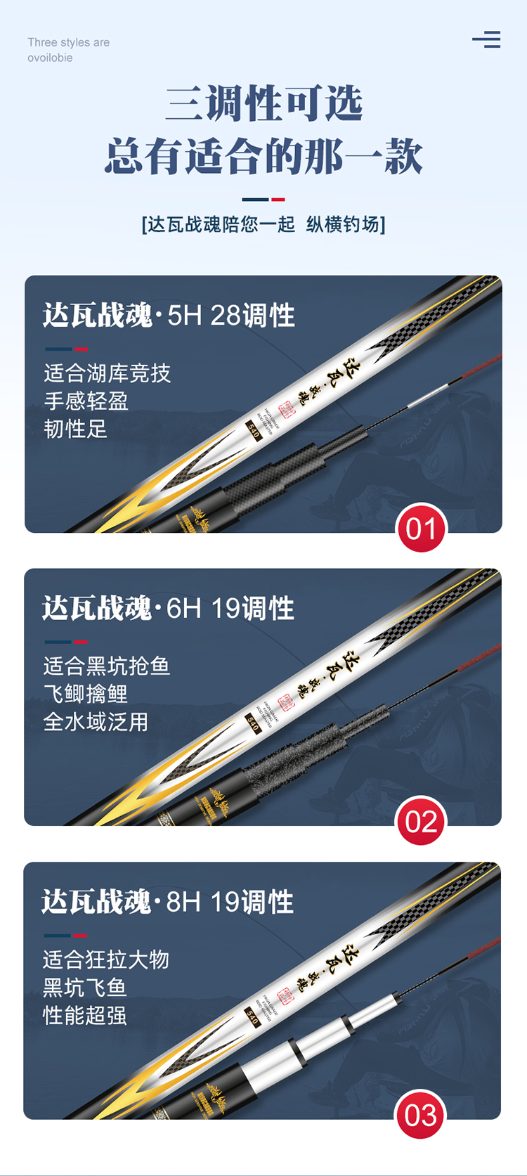 2022新品达瓦黑坑钓鱼竿战魂鲤鱼竿手竿超轻超硬28调6h19调台钓竿黑坑