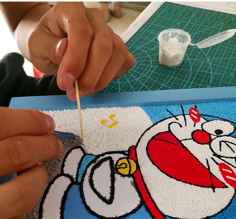 纸浆画成品纸浆画彩泥画diy手工材料包成品送男友生日