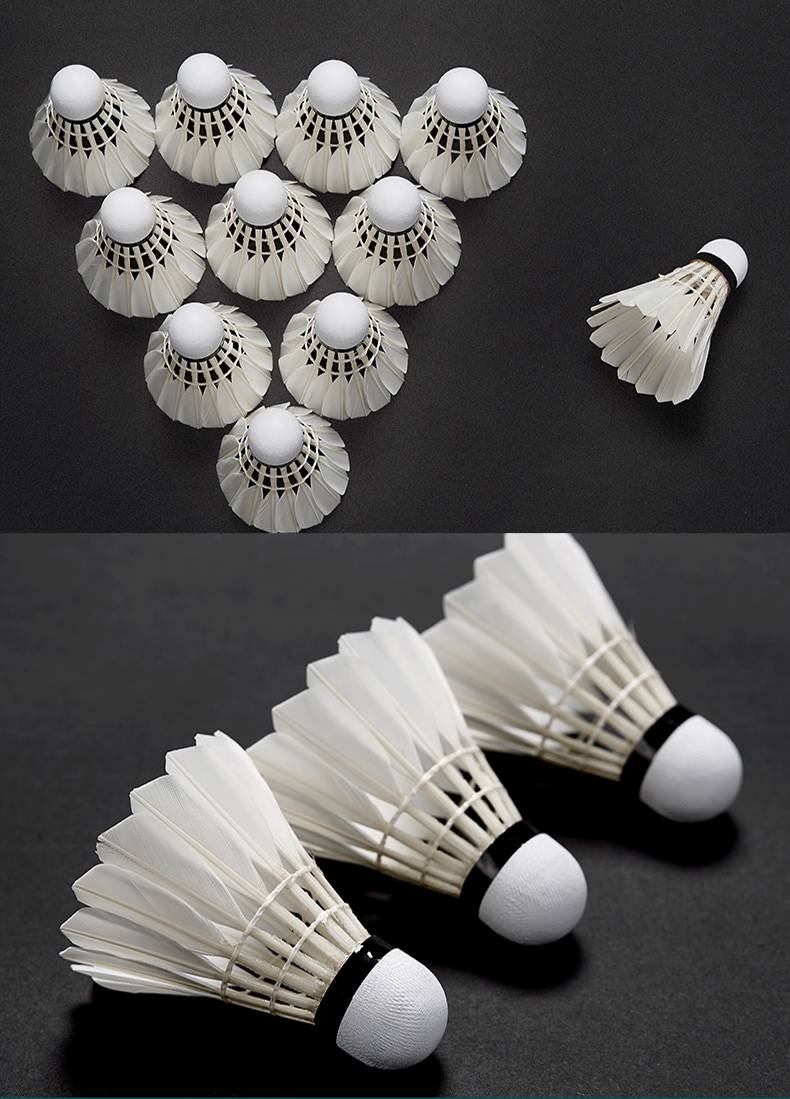 川崎羽毛球川崎羽毛球耐打王12只装鹅毛鸭打不易烂室外训练专业比赛用