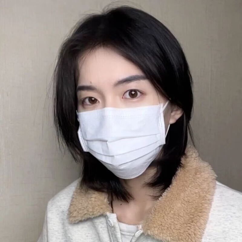 【抖音同款】半扎狼尾少年女短发中性风空气帅气刘海日系假发感鲻鱼头