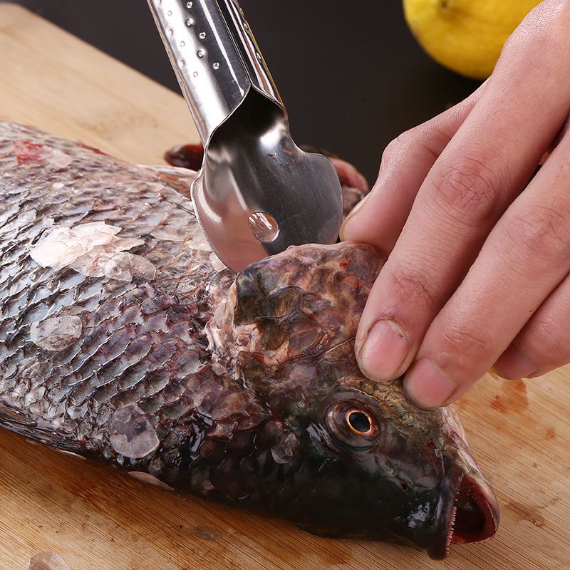 不锈钢鱼鳞刨刮鳞器家用杀鱼神器去鱼鳞刷子杀鱼刀刮鱼鳞器连体鱼鳞刨