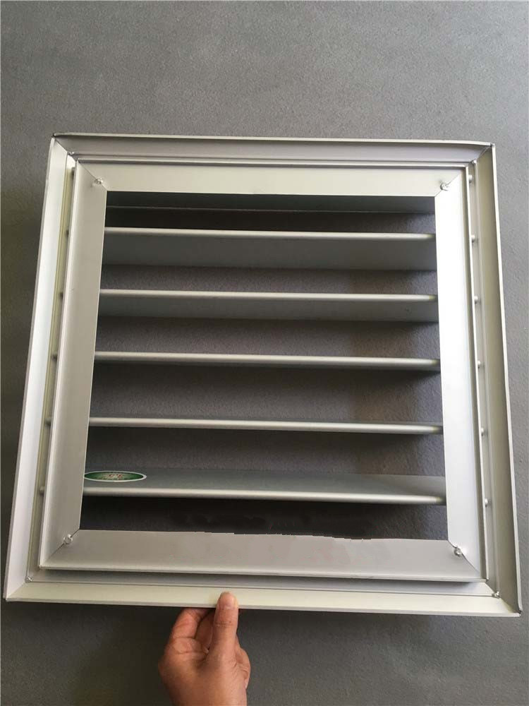 方形风机自垂百叶风口铝合金通风口轴流风机百叶窗外墙防雨防护罩普通