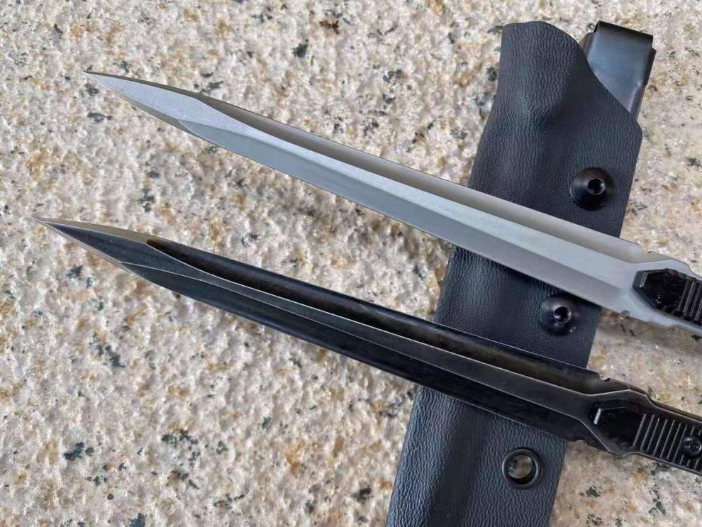 56式三菱刺hn9一体钢小直刀夜行防身手刺防卫小刀破冰锥随身便携茶刀