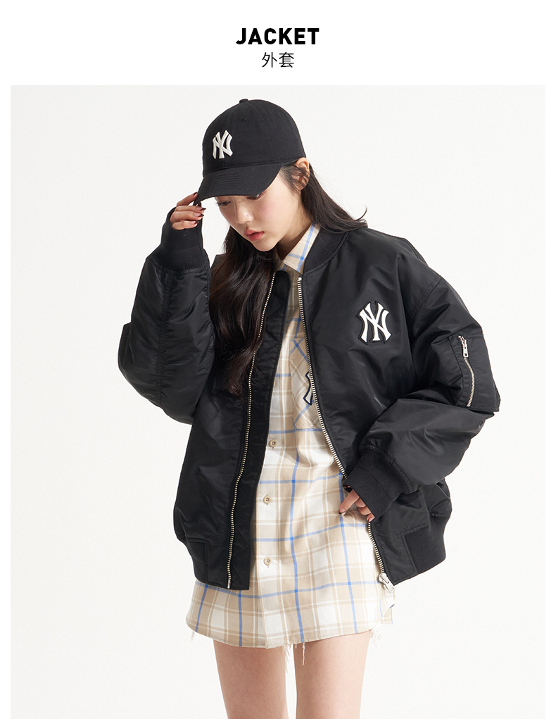 买手代购mlb官方男女防风夹克拉链外套休闲运动棒球服22年春季新款jp