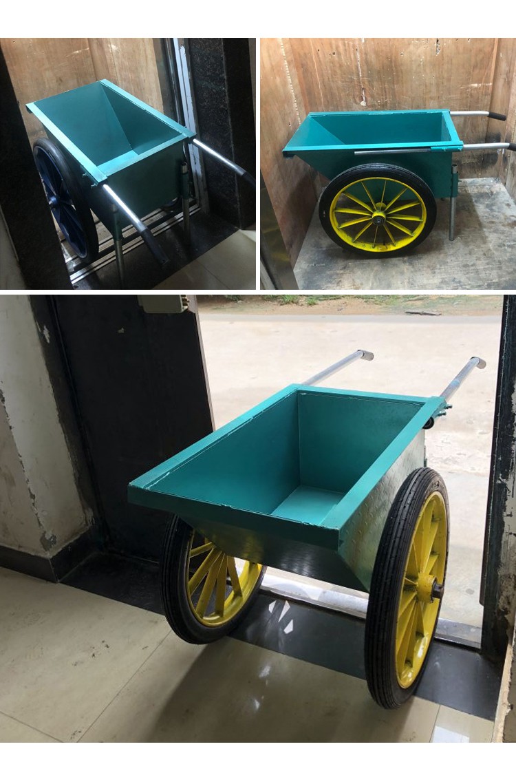 工地砂浆运输车建筑翻斗车农用养殖拉粪架子车双轮拉砖手推搬运车